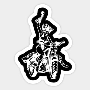 Motorcycle Biker Babe Sticker